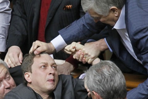 bitka v ukrajinskom parlamente
