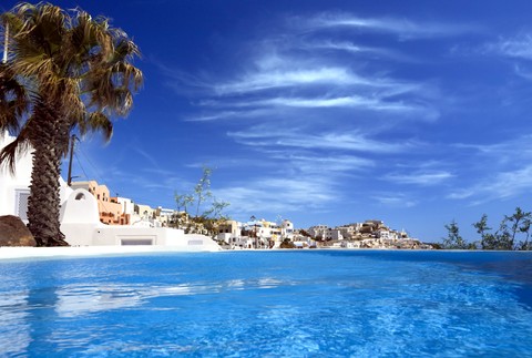 Santorini palma voda