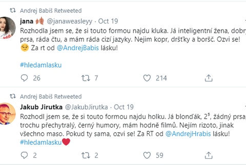 Babišov účet na sociálnej sieti zaplavili zoznamovacie inzeráty 