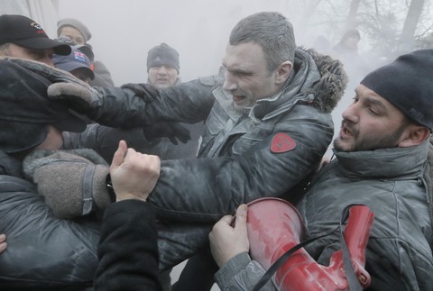 Ukrajina protesty 19. januar 2014 Kyjev2