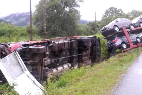 Nehoda kamión Kysuce cesta