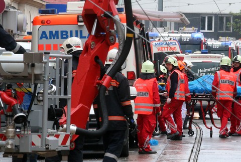 Výbuch domu vo Viedni na MariaHilfer Strasse 2