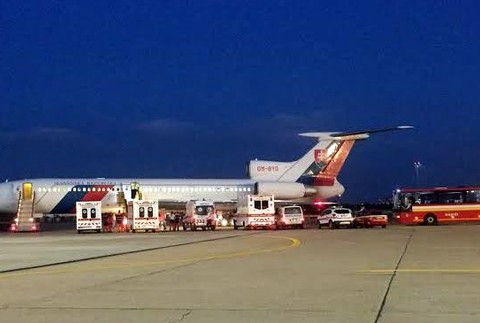 Bratislava letisko vládny špeciál havária autobus Srbsko 2