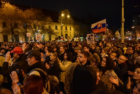 Zhromaždenie Bratislava - Rok po vražde Jána Kuciaka a Martiny Kušnírovej