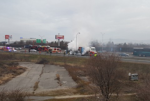 Požiar na diaľnici 