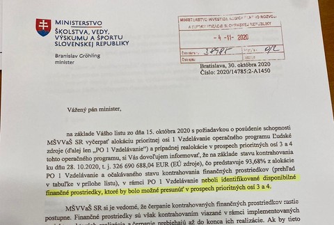 Vyjadrenia ministrov k presunutiu eurofondov