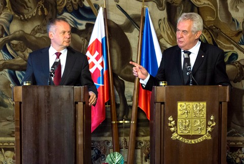Andrej Kiska a Miloš Zeman