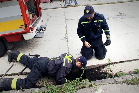 Záchrana kačiek z kanála vo Zvolene 3