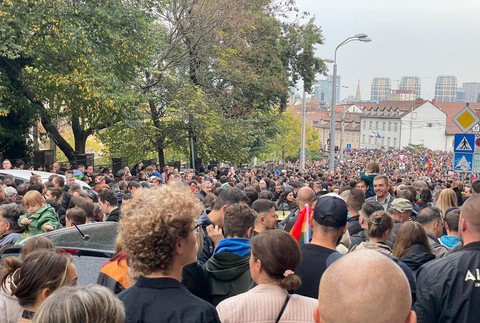 Protest na podporu LGBTI komunity