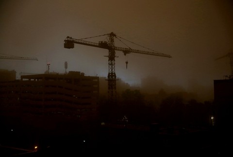 Teherán počas piesočnej búrky