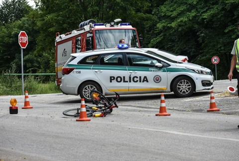 miesto zrážky na Myjave