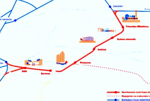Nová trasa električiek