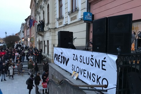 Zhromaždenie Prešov - Rok po vražde Jána Kuciaka a Martiny Kušnírovej