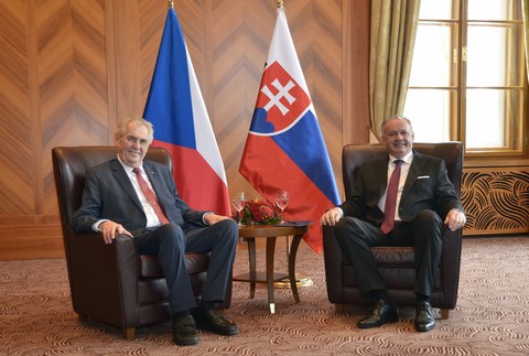 Prezidenti Miloš Zeman a Andrej kiska