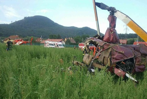 pád vrtuľníka v Prešove