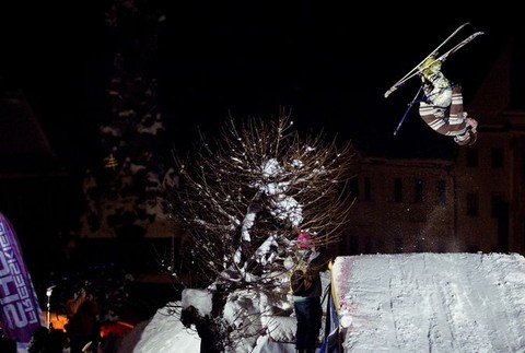 Kremnica - Big Air skok lyže