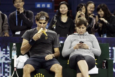Roger Federer a Mirka 2
