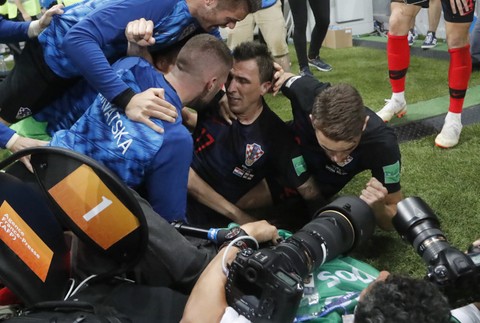 Chorvátsko oslava Mandžukič gól