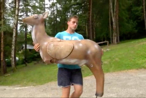 Medvedí útok na strelnici