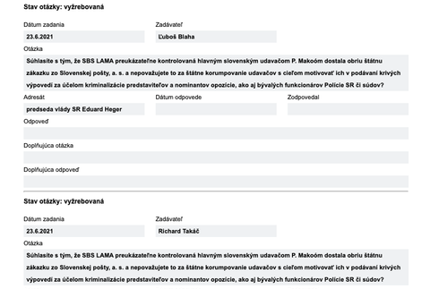 Hodina otázok v parlamente