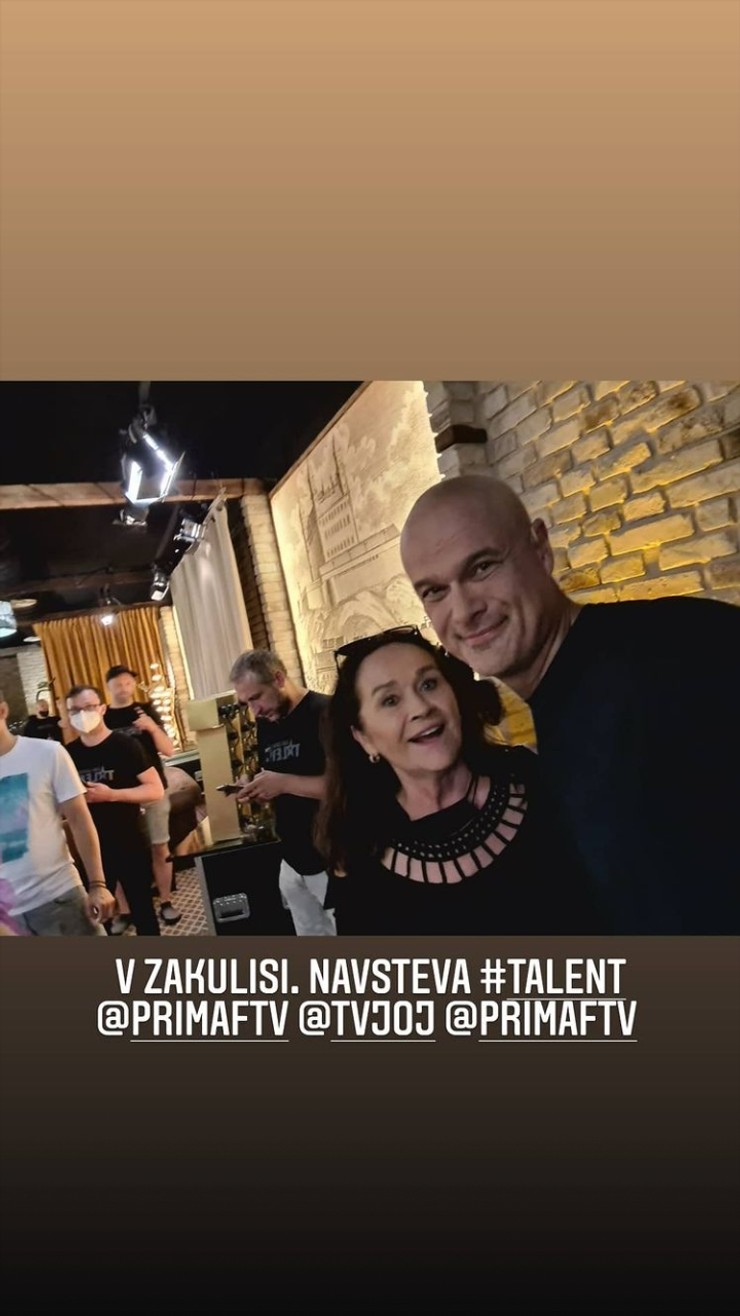 Hana Gregorová na nakrúcaní Talentu