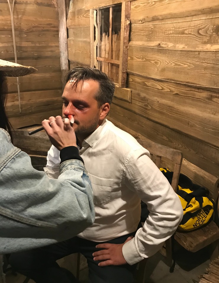 Nakrúcanie klipu ku skladbe Daj pusu od kapely Sokoly