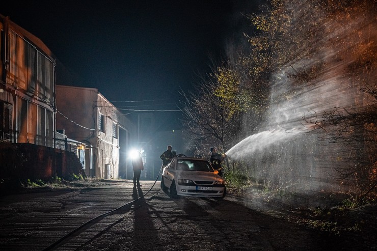 Ultimátum - nakrúcanie výbuchu auta