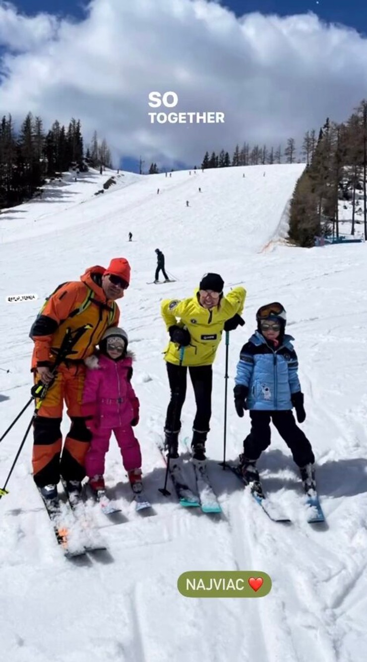 Nela Pocisková na lyžovačke 