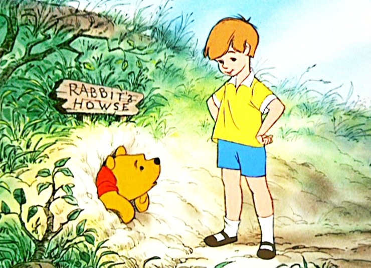 Macko Pú a Krištof Robin v rozprávke