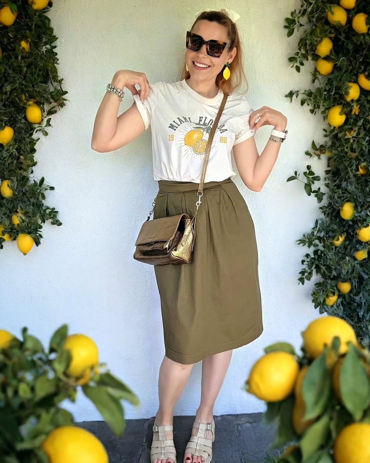 Nákupné maniačky - citrónová potlač