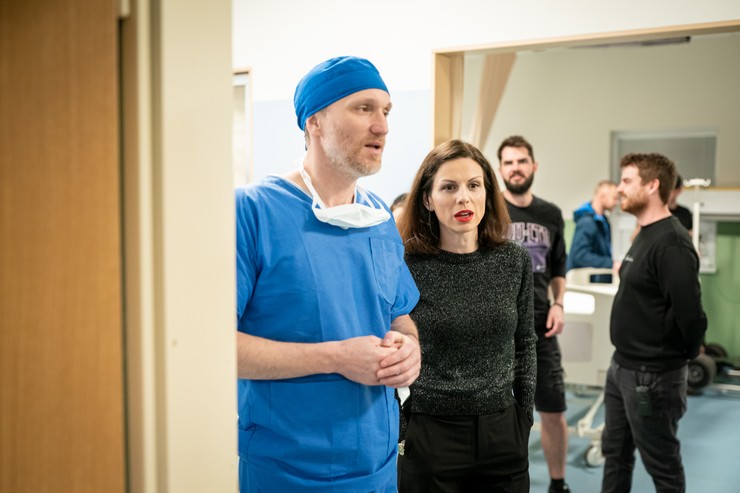 Nemocnica - nakrúcanie prestrelky