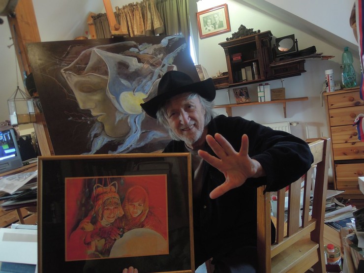 Juraj Jakubisko s obrazmi_zdroj Jakubisko film