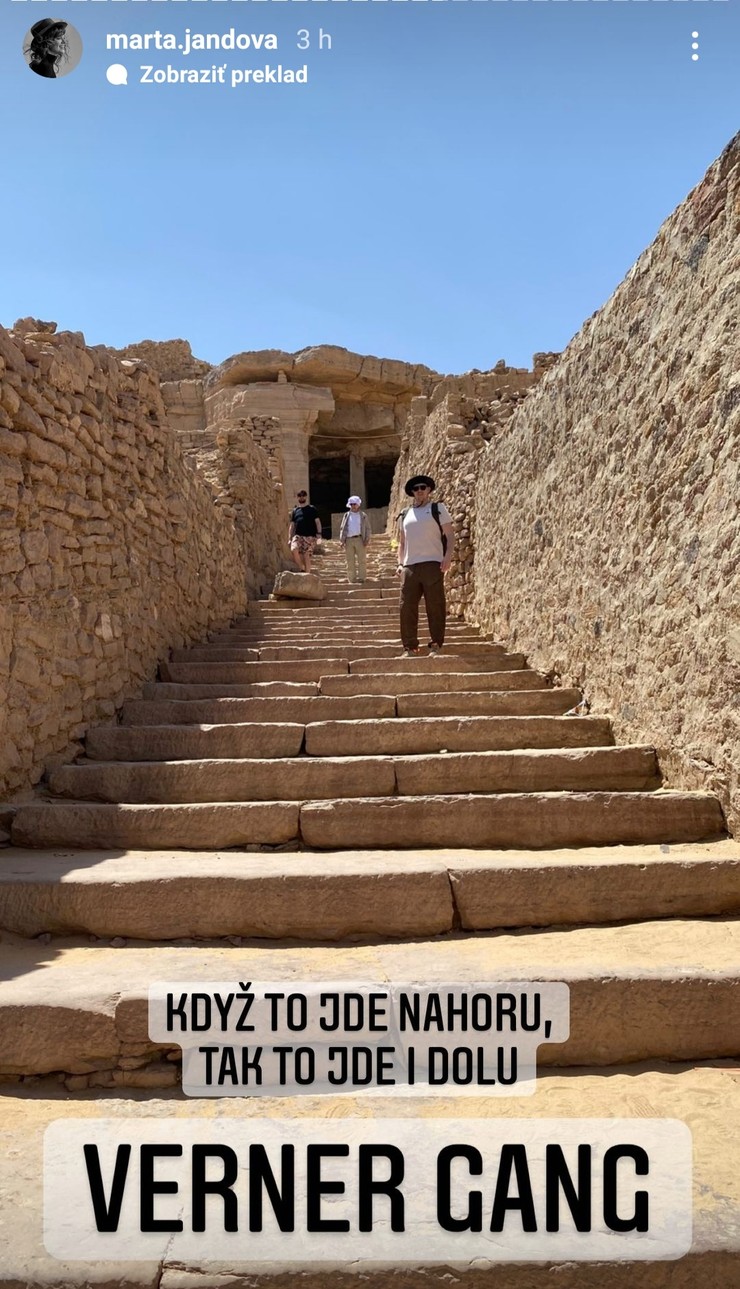 Marta Jandová s rodinou v Egypte