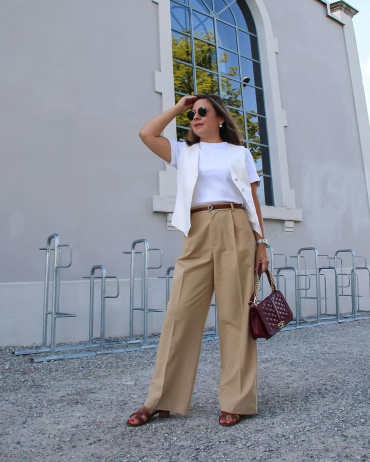 Nákupné maniačky - béžové nohavice