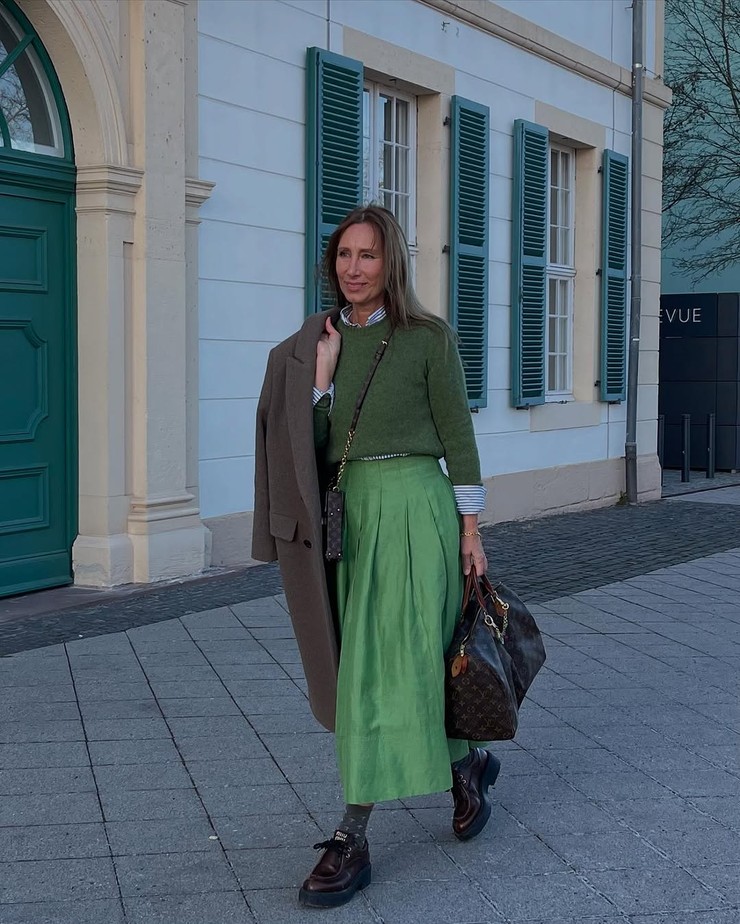 Nákupné maniačky - zelená farba v outfitoch