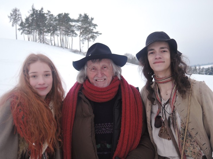 Foto_Valéria Frištik, Juraj Jakubisko a Lukáš Frlajs