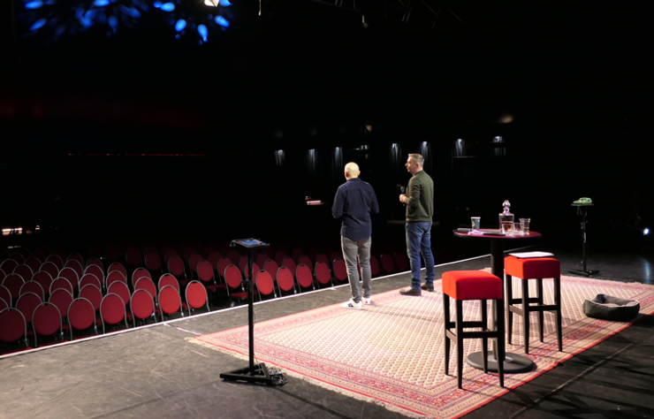 Michael Szatmary a Tomáš Hudák pri skúšaní spoločného Konečne spolu