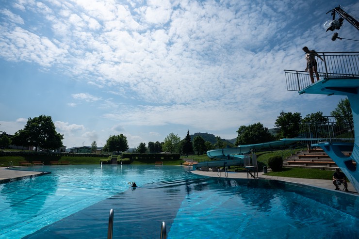 Einstein - nakrúcanie scény na kúpalisku