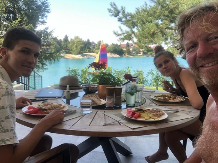 Maroš Kramár so synom Timurom a s dcérou Tamarou