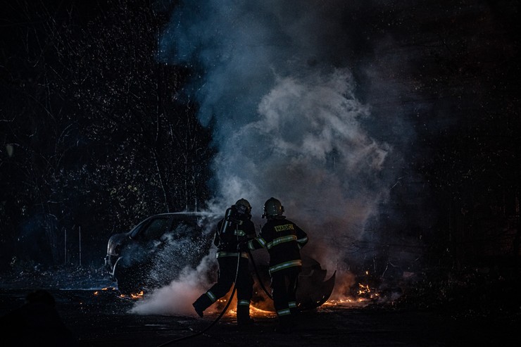 Ultimátum - nakrúcanie výbuchu auta