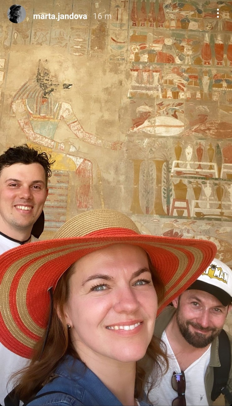 Marta Jandová s rodinkou v Egypte