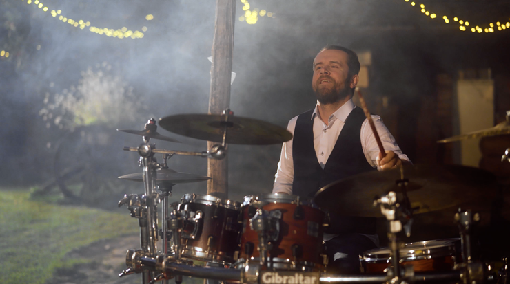 Nakrúcanie klipu ku skladbe Daj pusu od kapely Sokoly