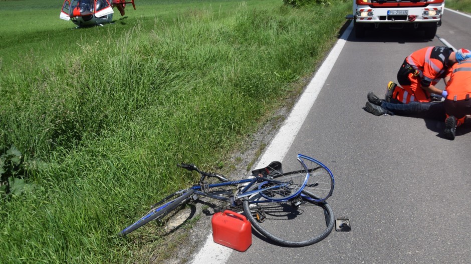 zrazeny cyklista
