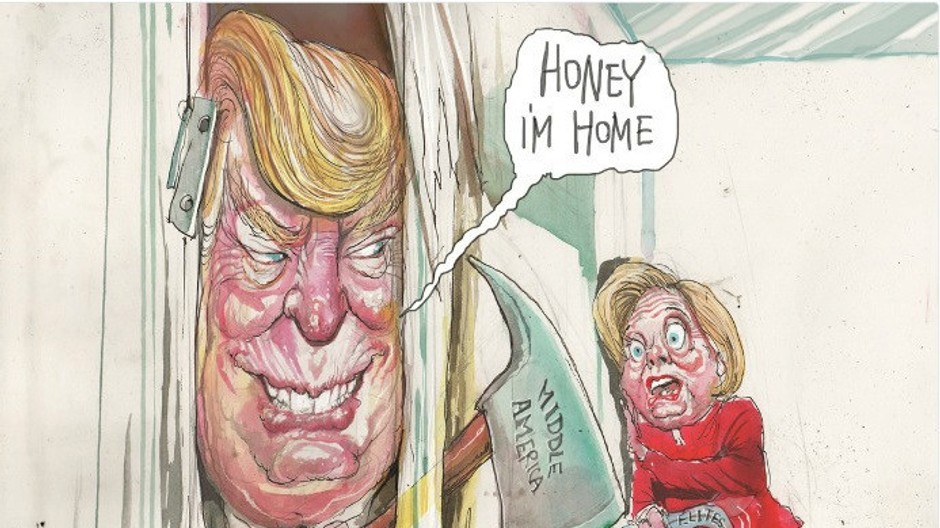 Karikatúra Donalda Trumpa