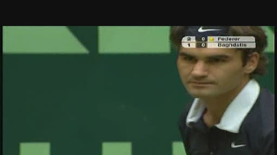 Federer verzus Boghdatis