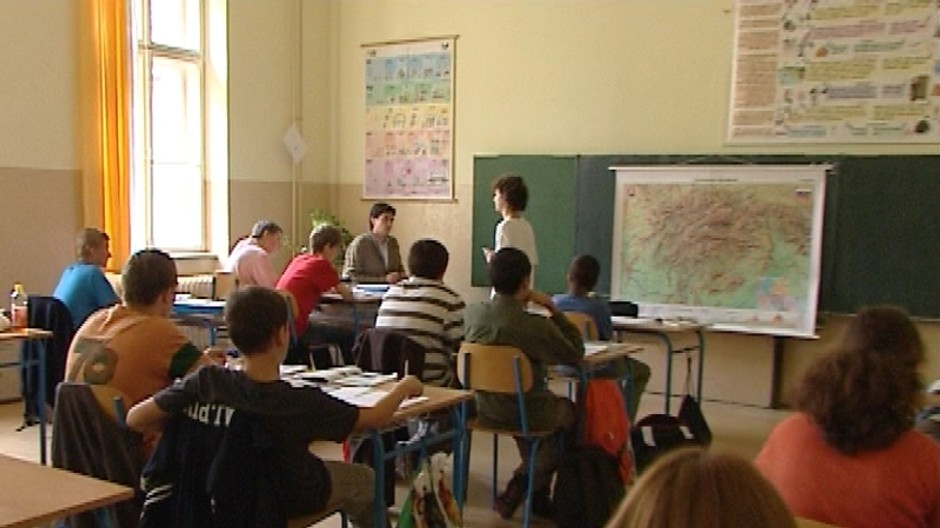 trieda ziaci ucitelka