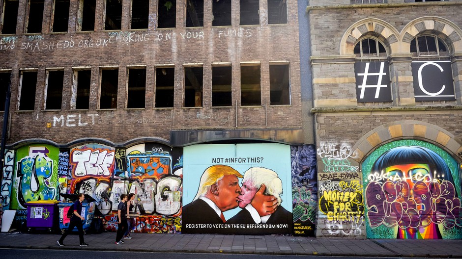 bozk trump johnson maľba