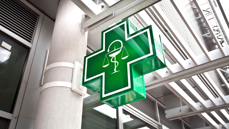 lekáreň - znak, ilustračné foto