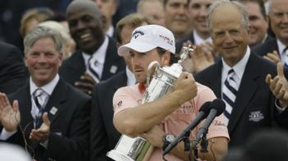 mcdowell, víťaz us open s golfovou trofejou