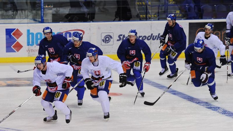 Tréning hokejistov Slovenska